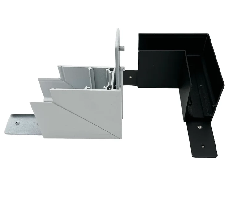 48V Magnetschiene ""Magneto" Aufbau Verbinder 90° me., Hoch, Hor. oder Vrt., Schwarz oder Weiß