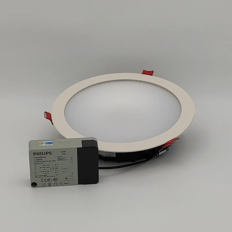 SALE LED Einbaudownlight "Noi XL" 30W, 3000K, Ip44, Weiß inkl. Trafo