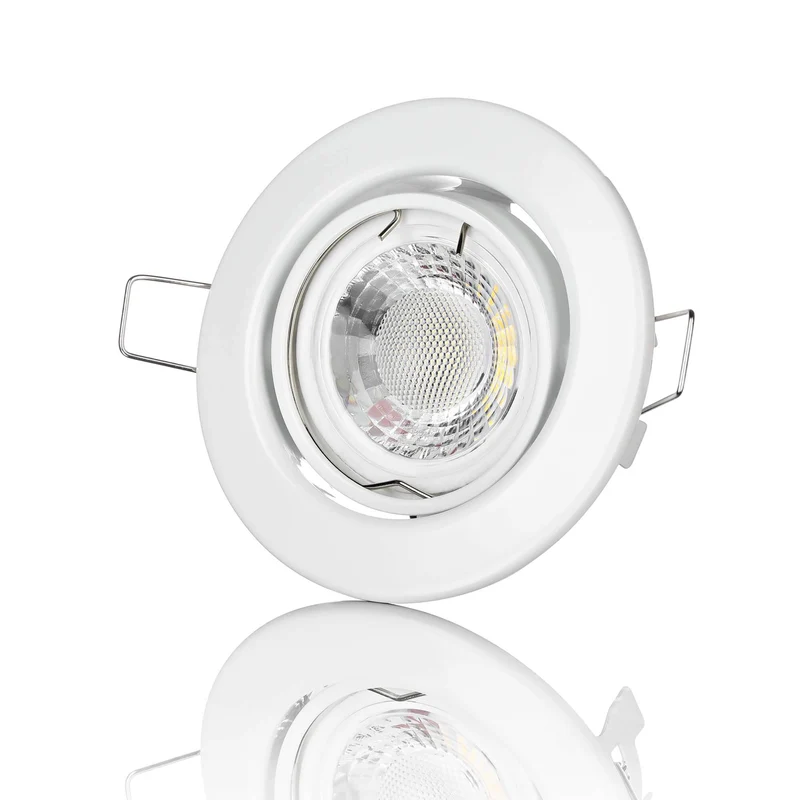 LED Einbaustrahler Dimmbar - Weiß Rund 5W GU10 LED - Classico