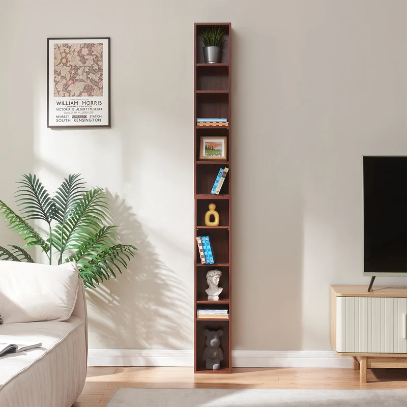 CD Regal Tynset 187x20x17 cm mit 10 Fächern [en.casa]