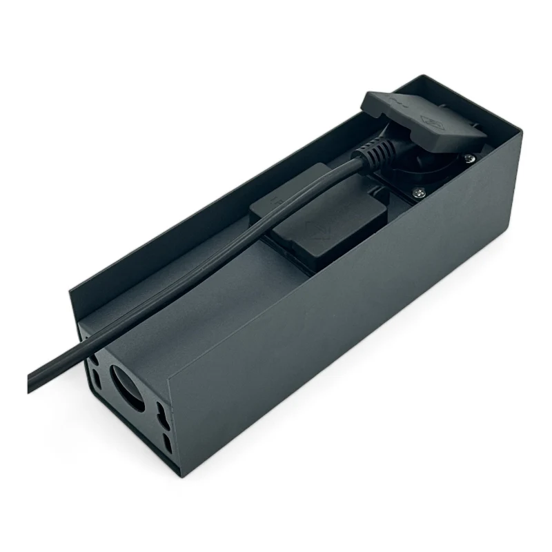 Außensteckdosen Säule, Anthrazit oder Silber (Edelstahl), IP44, 2x Schuko