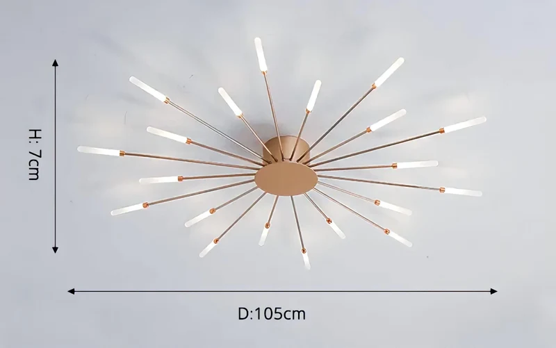 Moderne Deckenlampe im Stacheldesign