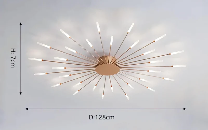 Moderne Deckenlampe im Stacheldesign