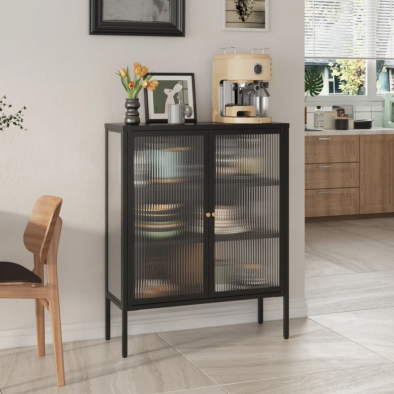 Vitrinen-Sideboard Vinterhavn [en.casa]