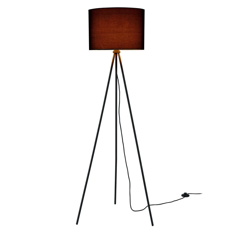 Stehleuchte Drehfuß 1x E27 Ø 29,5 x 150 cm Schwarz lux.pro