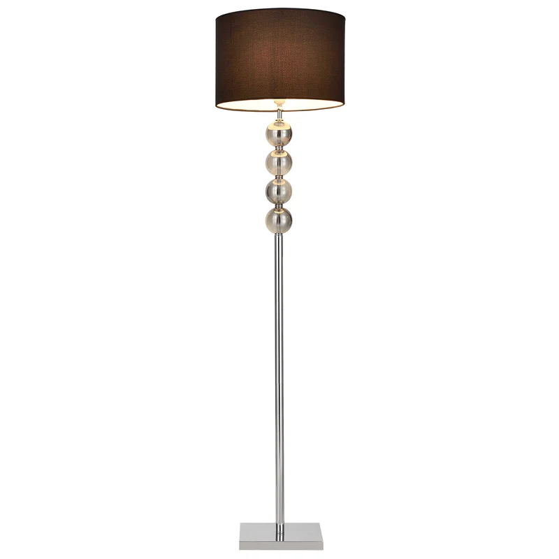 Stehleuchte Spheridern 1x E27 Ø 37,5 x 155 cm Chrom/Schwarz lux.pro