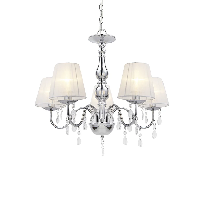 Kronleuchter Isabell 5-flammig Chrom lux.pro