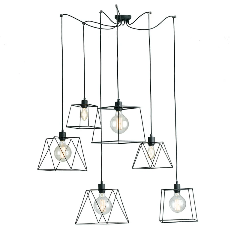 Lampadario 6 luci NULKI | Nero