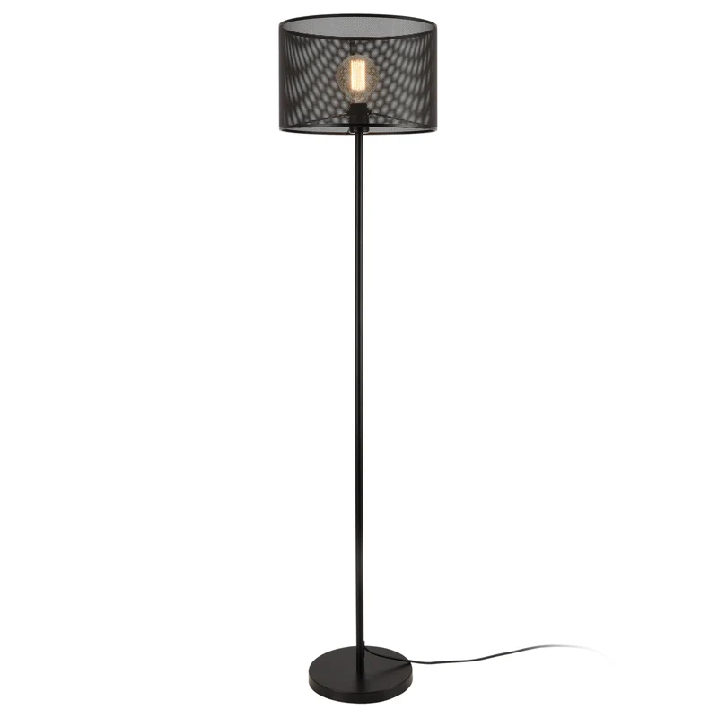 Stehleuchte Arensburg 153 cm Metall E27 60W Schwarz lux.pro