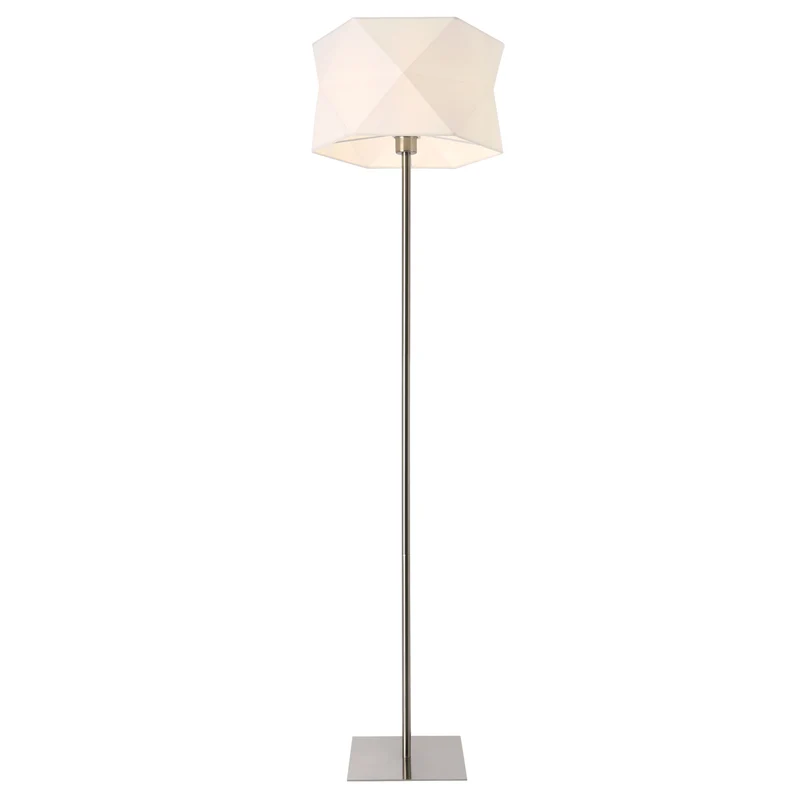 Stehleuchte Narwa 152 cm E27 60W Metall Chrom/Weiß lux.pro