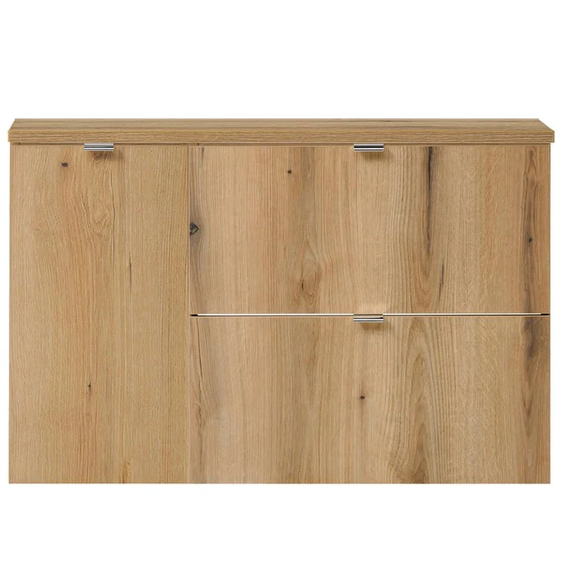 Waschtischunterschrank Skelbolu mit 2 Schubladen und 1 Tür [en.casa]