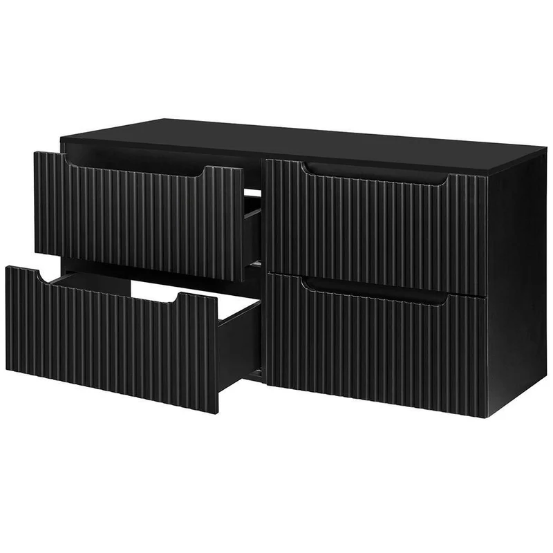 Waschtischunterschrank Skelbolu gerillte Front [en.casa]