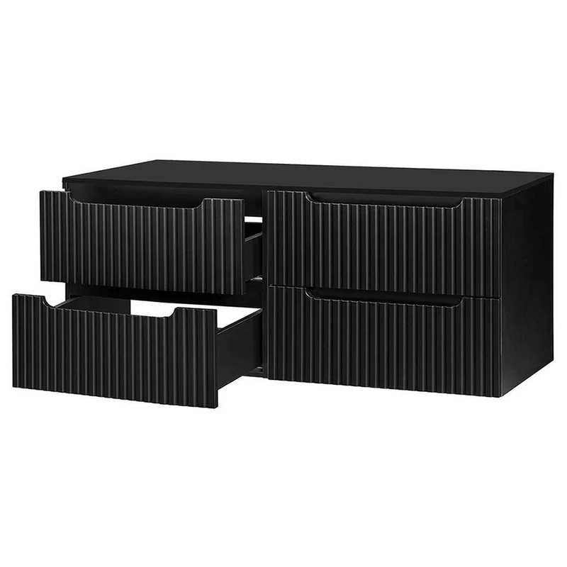 Waschtischunterschrank Skelbolu gerillte Front [en.casa]
