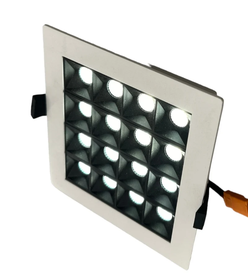 LED Einbaudownlight 15W, 2700K, quadratisch