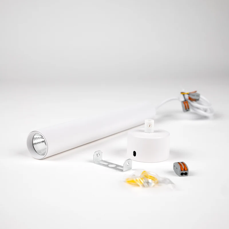 LED Stab-Pendelleuchte "Tube", 5W, 30cm, Schwarz oder Weiß