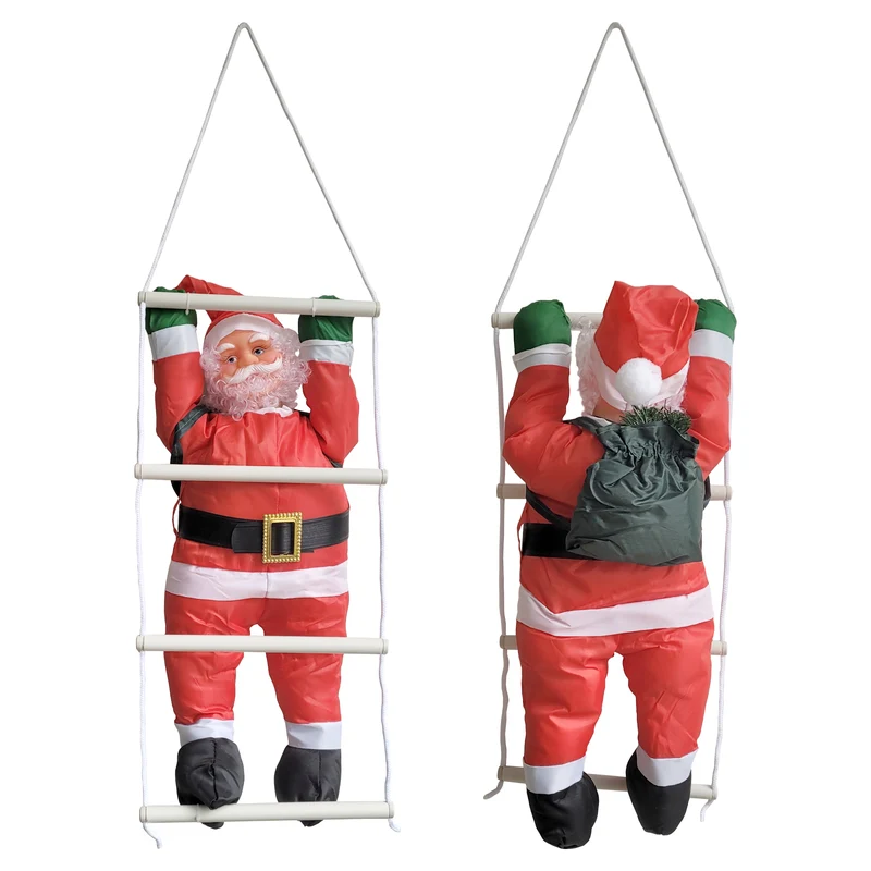Weihnachtsmann auf Leiter 60 cm [lux.pro]
