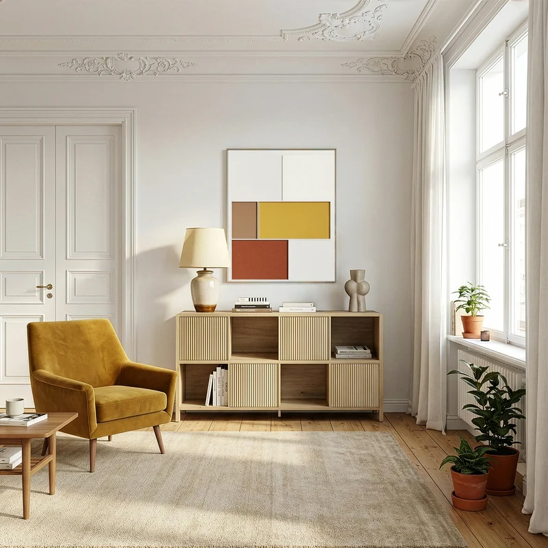 Sideboard Lukkodso mit Türen und Fächern [en.casa]