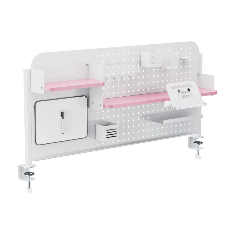 Schreibtisch-Organizer zum Anklemmen Sauda 114x68 cm Stahl [en.casa]