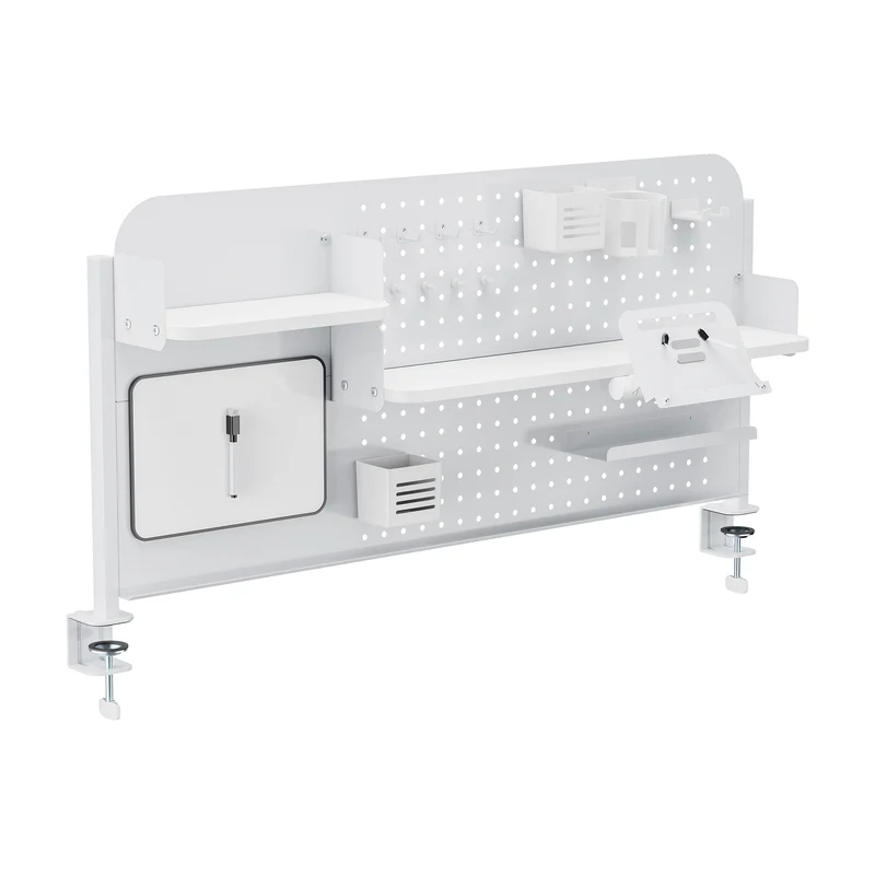 Schreibtisch-Organizer zum Anklemmen Sauda 114x68 cm Stahl [en.casa]