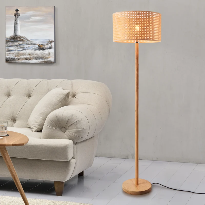 Stehleuchte Rochdale E27 Gelbbraun [lux.pro]