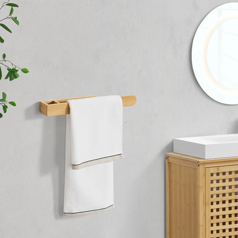 Wand-Handtuchhalter Tønsberg Bambus [en.casa]
