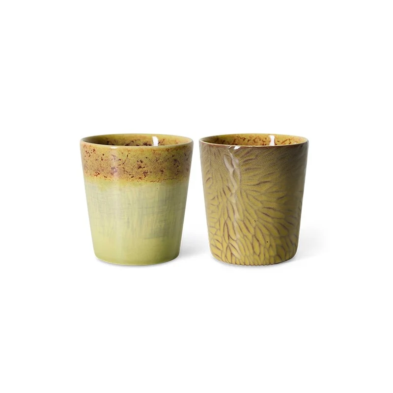 70's ceramics: Van Gogh Kaffeetassen, sunflowers (set von 2)