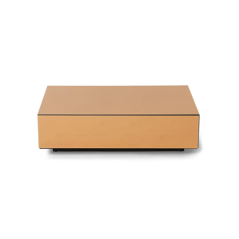 Mirror block coffee table Smokey Brown 90x90cm