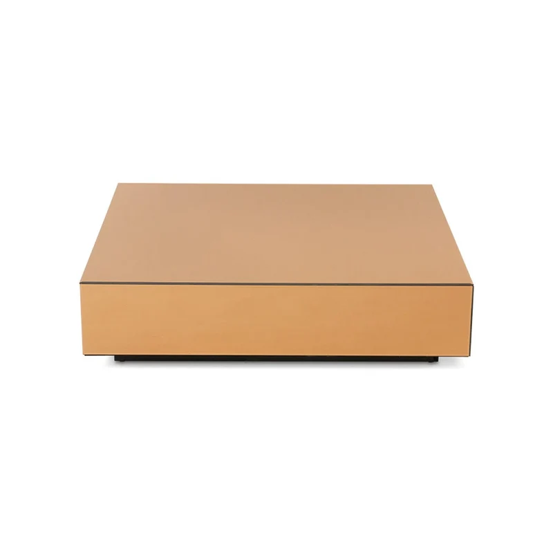 Mirror Block Coffee Table Smokey Brown 80x55cm