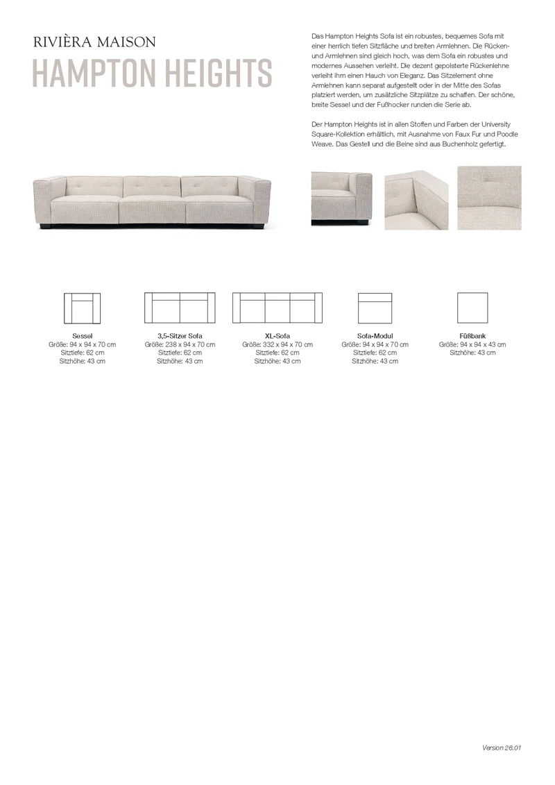Sofa Hampton Heights