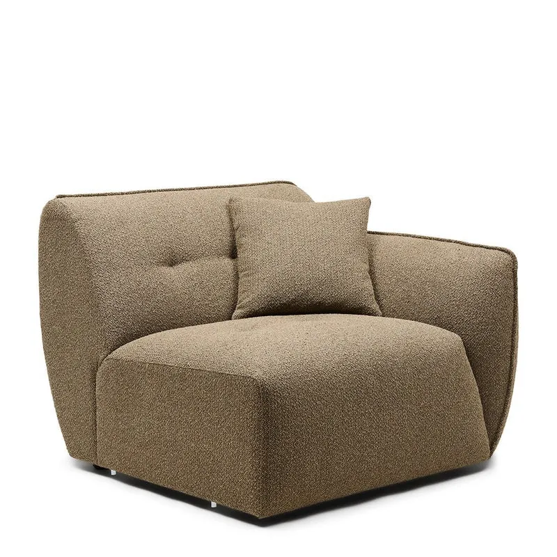 Sofa Lugano Peluche Bouclé Classic Brown