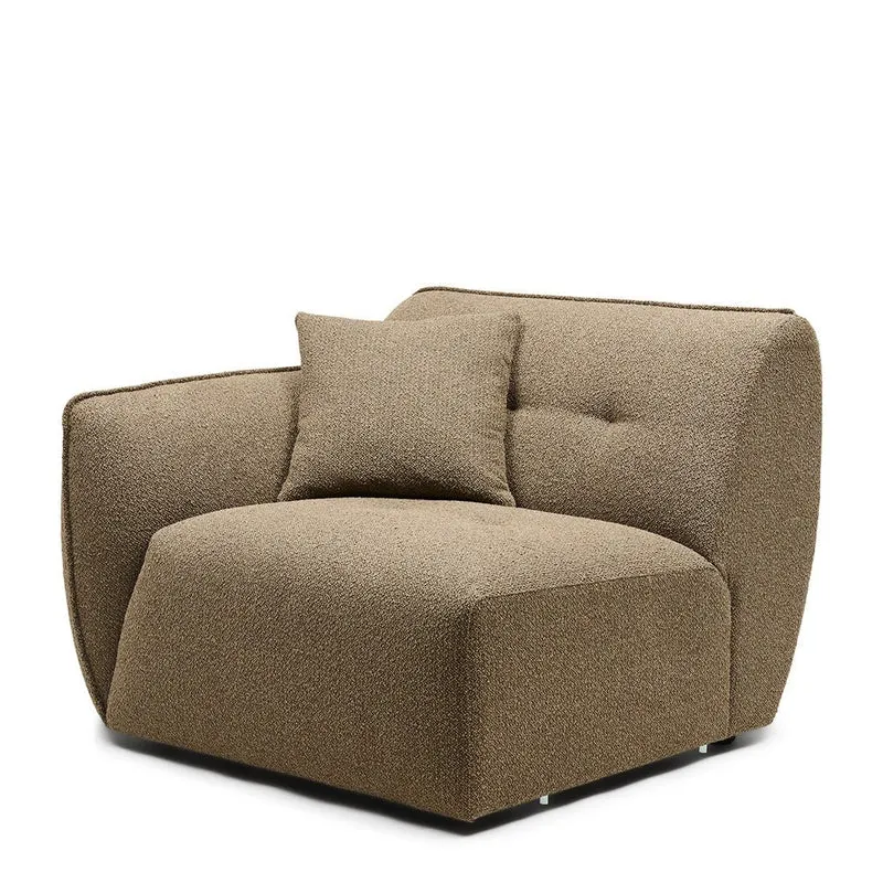 Sofa Lugano Peluche Bouclé Classic Brown