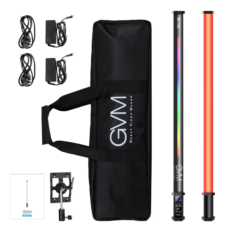 GVM-BD-100D RGB & Bi-Color Wand Light 2 Light Kit