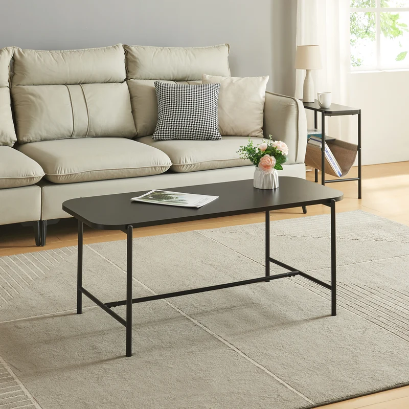 Couchtisch Samnanger 110x50x45cm Schwarz [en.casa]
