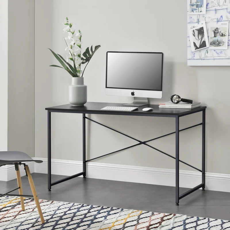 Schreibtisch Røros 120x60x72 cm Computertisch Eiche-Optik en.casa