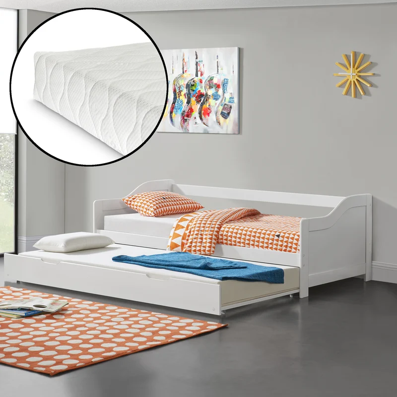 Tandembett 90x200 cm mit 2 Matratzen en.casa