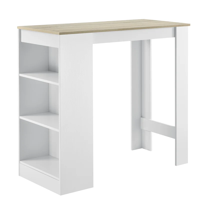 Bartisch Kouvola mit 3 Fächern 110x50x103 cm in versch. Farben [en.casa]