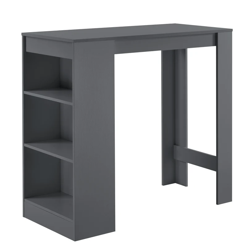 Bartisch Kouvola mit 3 Fächern 110x50x103 cm in versch. Farben [en.casa]