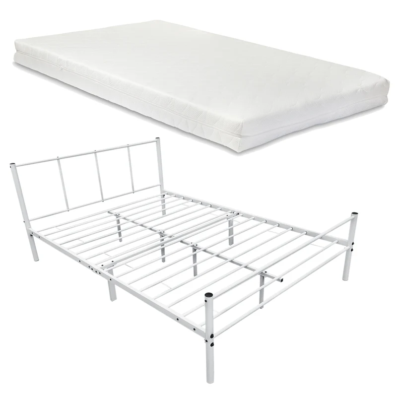 Metallbett Laos mit Kaltschaummatratze in versch. Farben und Größen en.casa
