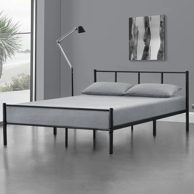 Metallbett Laos in versch. Größen Schwarz [en.casa]
