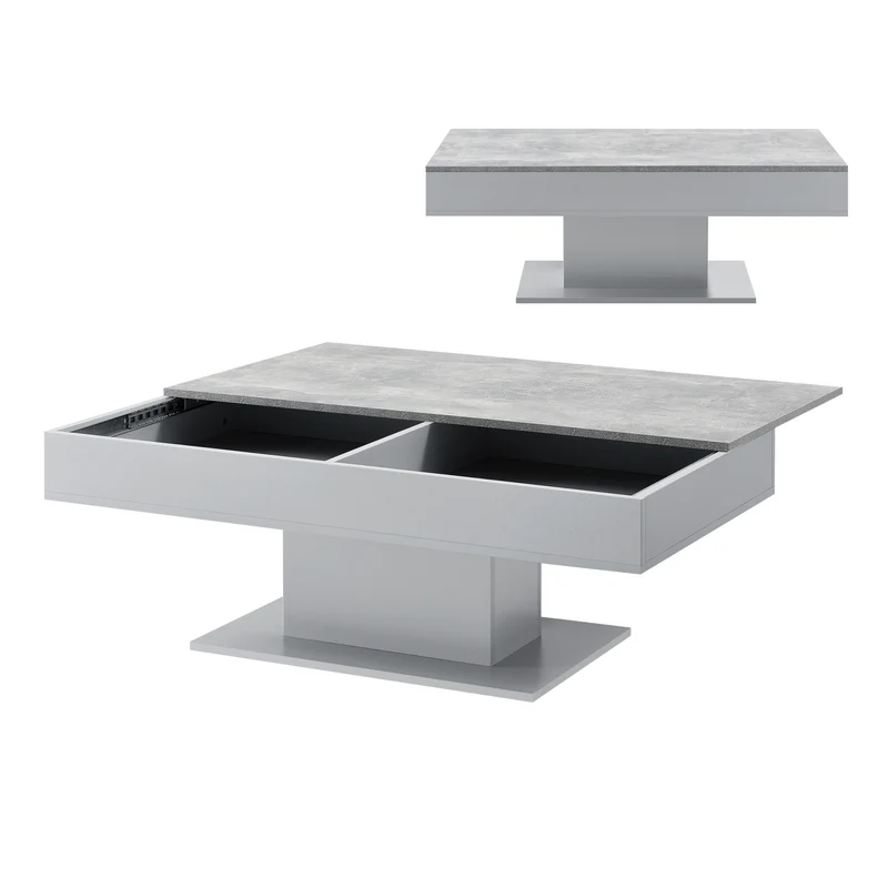 Couchtisch Lünen mit 2 Staufächern versch. Farben [en.casa]
