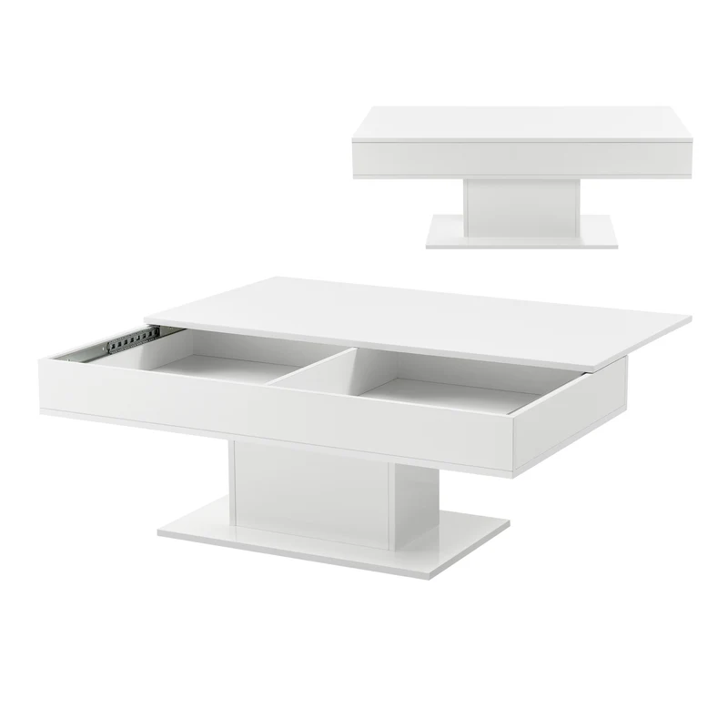 Couchtisch Lünen mit 2 Staufächern versch. Farben [en.casa]