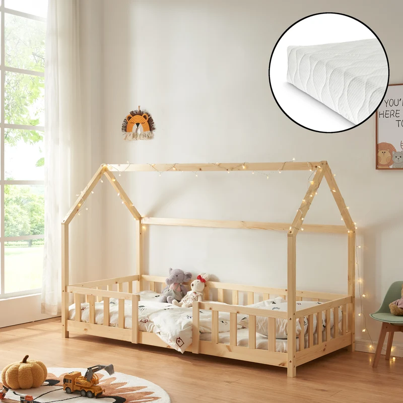 Kinderbett Sisimiut mit Matratze [en.casa]