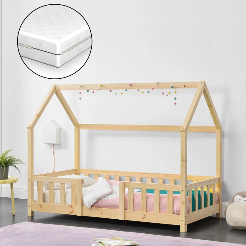 Kinderbett Sisimiut mit Matratze [en.casa]