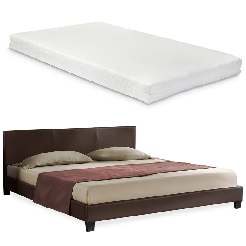 Kunstlederbett mit Matratze Kunstlederbezug Corium