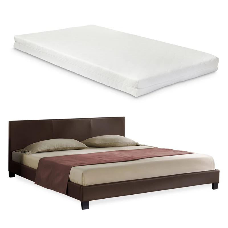 Kunstlederbett mit Matratze Kunstlederbezug Corium