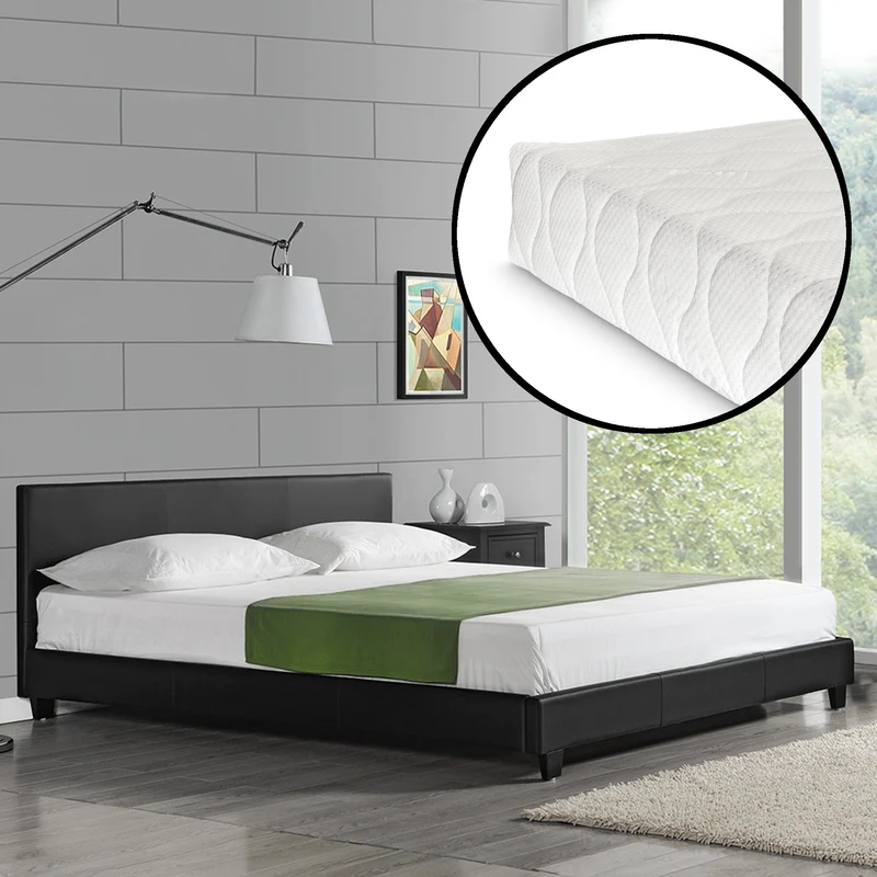 Kunstlederbett mit Matratze Kunstlederbezug Corium