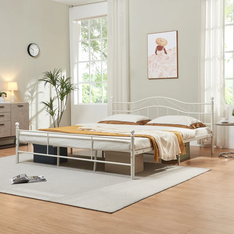 Metallbett Florenz in verschiedenen Farben und Größen [en.casa]