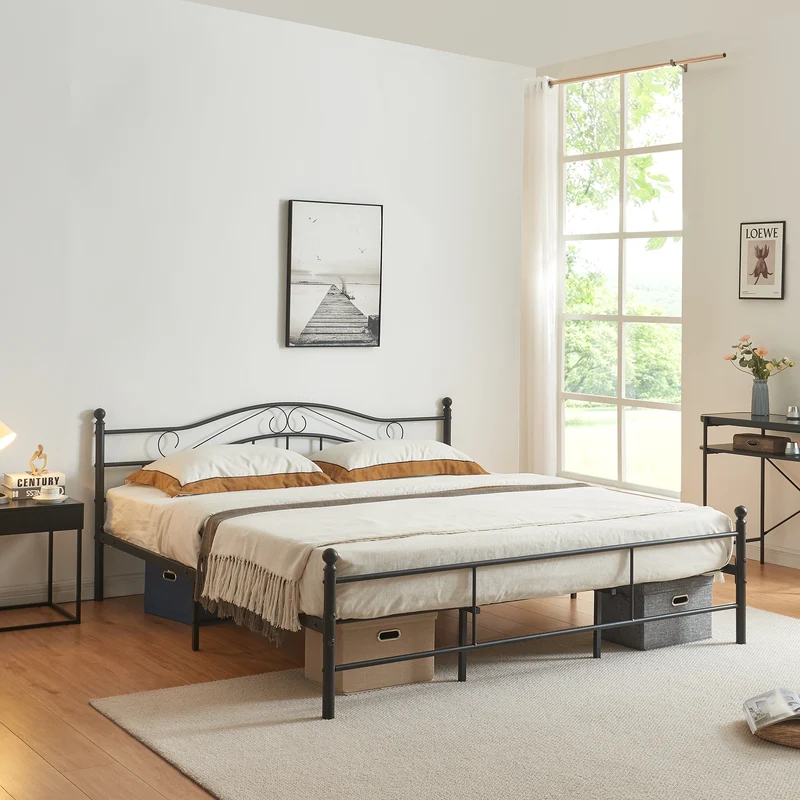 Metallbett Florenz in verschiedenen Farben und Größen [en.casa]