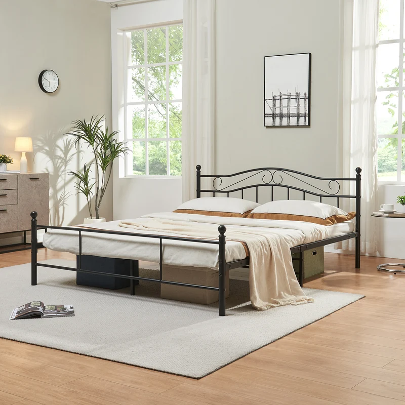Metallbett Florenz in verschiedenen Farben und Größen [en.casa]