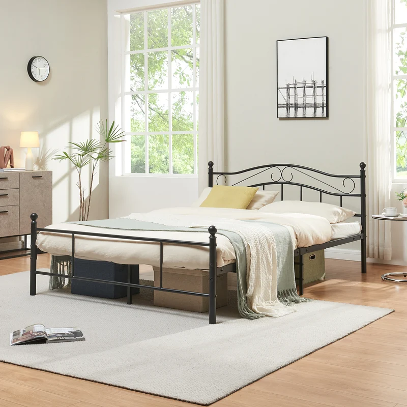 Metallbett Florenz in verschiedenen Farben und Größen [en.casa]